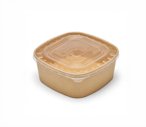 1250ml Kraft Food Container with PP Lids (225, 100, 50 sets)