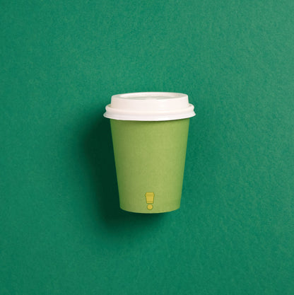 8oz Single Wall Disposable Coffee Cups with Lids (500 pcs)