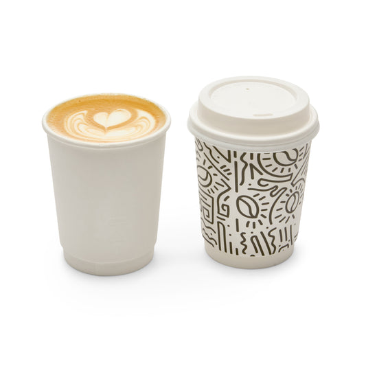 8oz Double Wall Disposable Coffee Cups