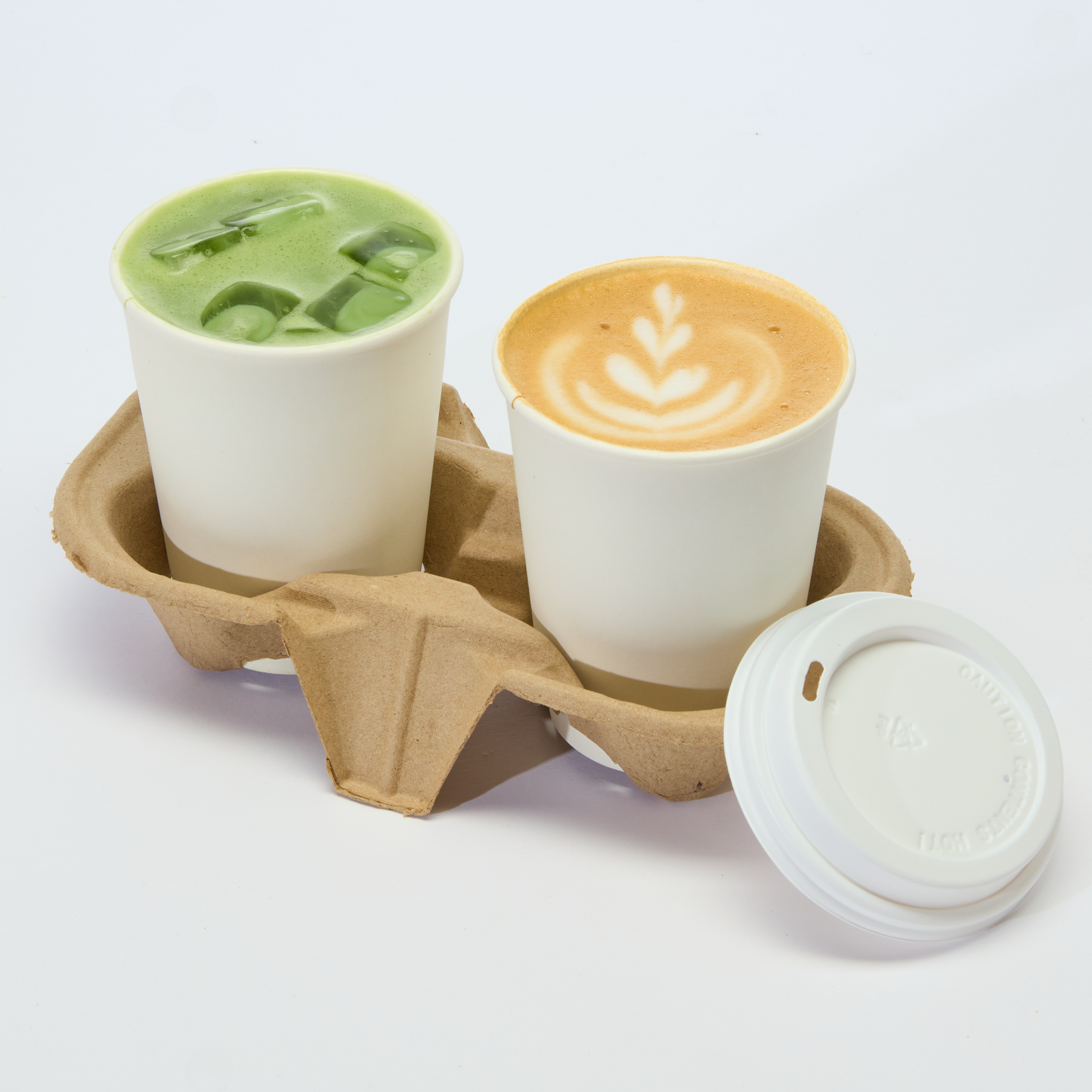 8oz Double Wall Disposable Coffee Cups with Lids (500 pcs)