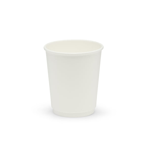 8oz Double Wall Disposable Coffee Cups with Lids (500 pcs)