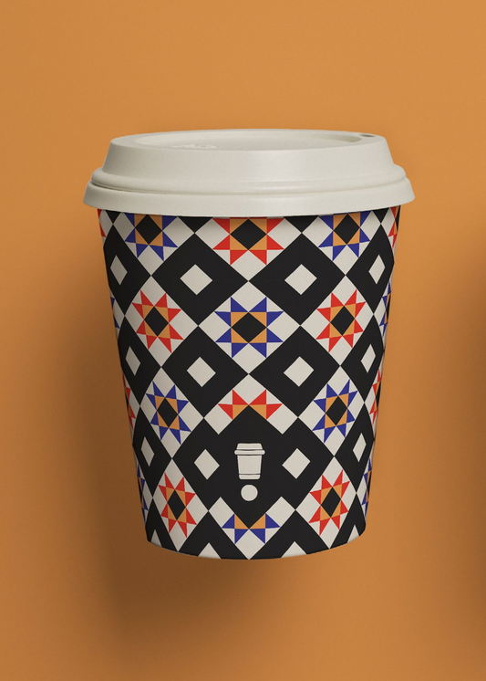PLA Hot Cups with lids - Patterns of London Life