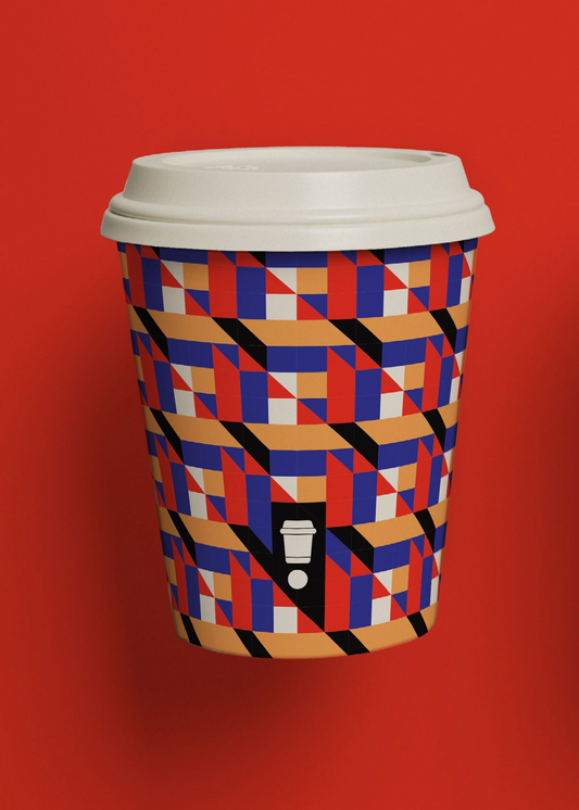 PLA Hot Cups with lids - Patterns of London Life