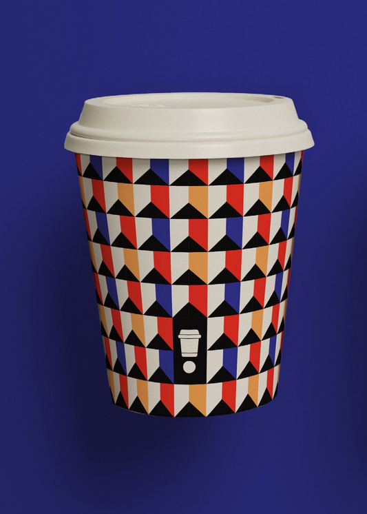 PLA Hot Cups with lids - Patterns of London Life
