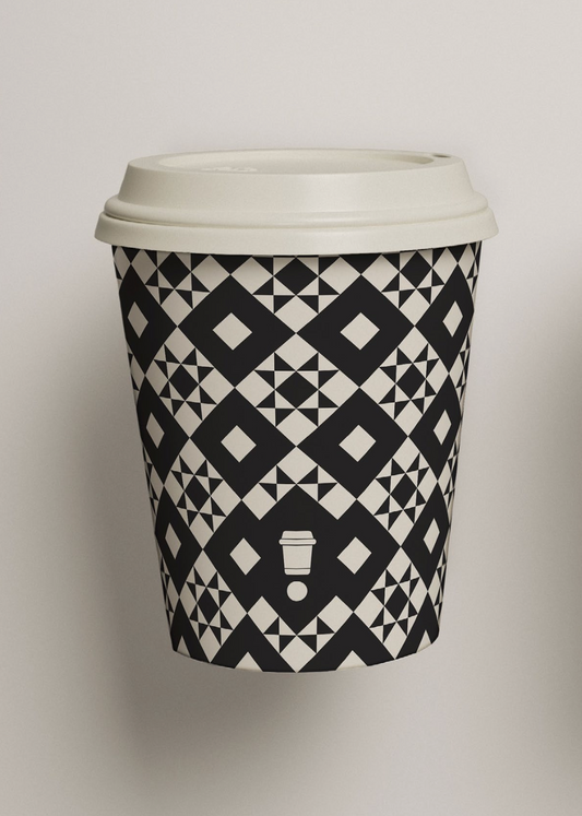 PLA Hot Cups with lids - Patterns of London Life