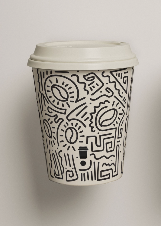 PLA Hot Cups with lids - Pop art