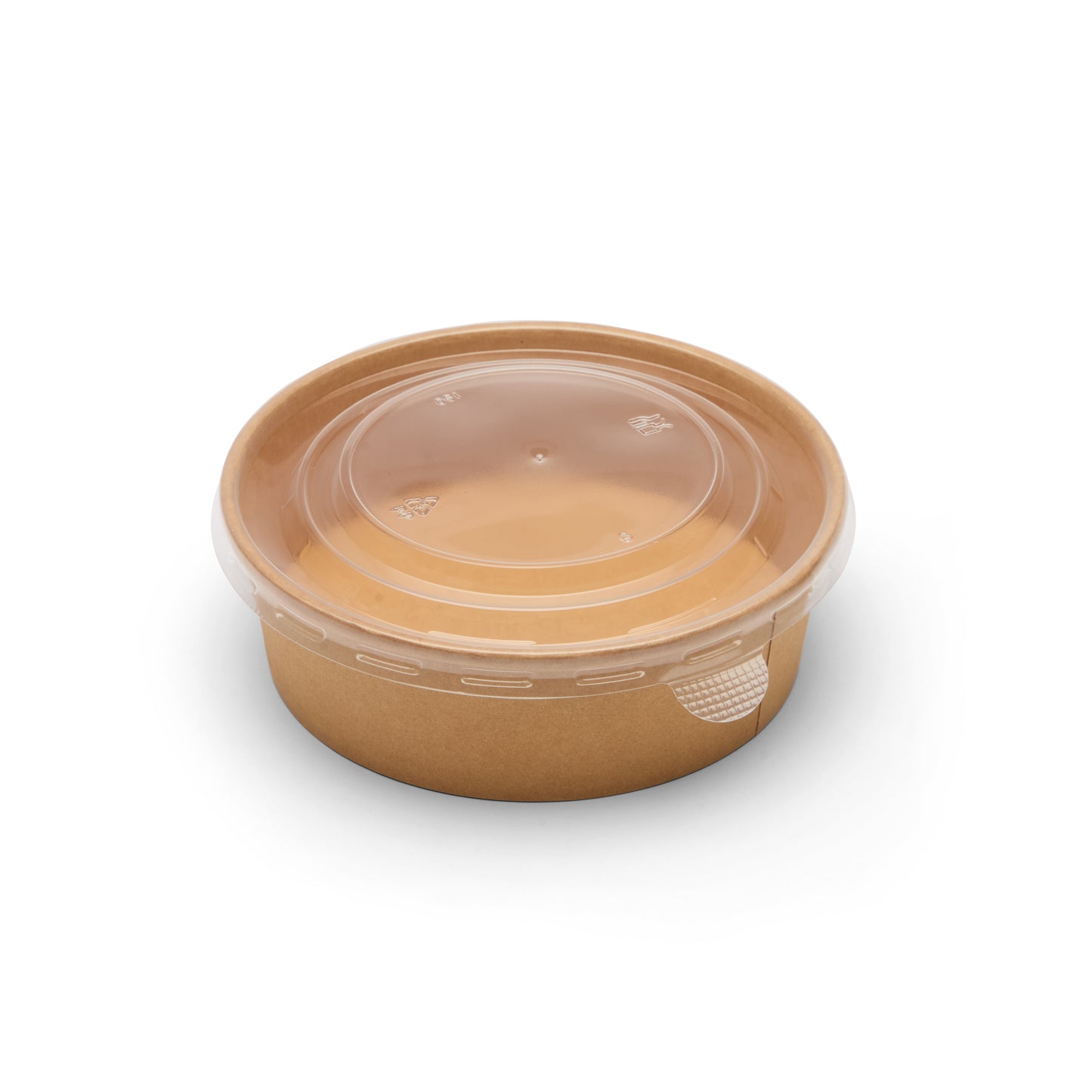 500ml Kraft Round Food Container with PP Lids (300 sets)
