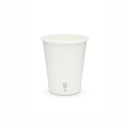 8oz Single Wall Disposable Coffee Cups with Lids (500 pcs)