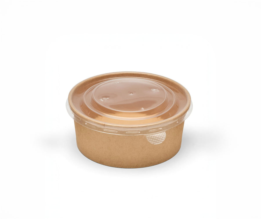 750ml Kraft Round Food Container with PP Lids
